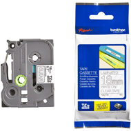 Brother TZe-145 18mm Labelling Tape (WHITE ON CLEAR)