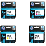 Genuine HP 953 Ink Value Pack (CMY 700 Pages, K 1,000 Pages)