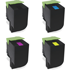 Compatible Lexmark Extra High Yield RP Toner Cartridge Value Pack CMY (3.5K Pages) K (6K Pages)
